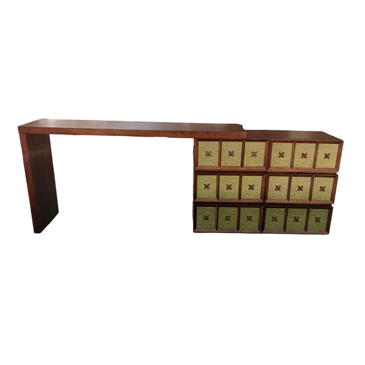 Mid-century Makeup Vanity - Wide Countertop &amp; Eco-Friendly Material Table For Bedroom