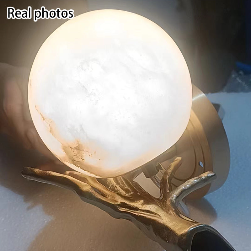 Creative Luxury Brass Lucite Tree Branch 1-Light Wall Sconce Lamp
