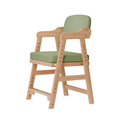 Modern Minimalist Adjustable Solid Pine Wood Cotton Linen Foam Sponge Kids Chair For Bedroom