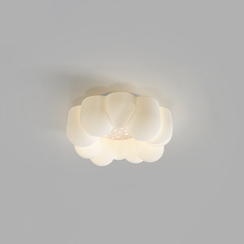 Zeitgenössische nordische Wolken-Stern-runde Eisen-ABS LED-Unterputz-Deckenleuchte für Schlafzimmer 