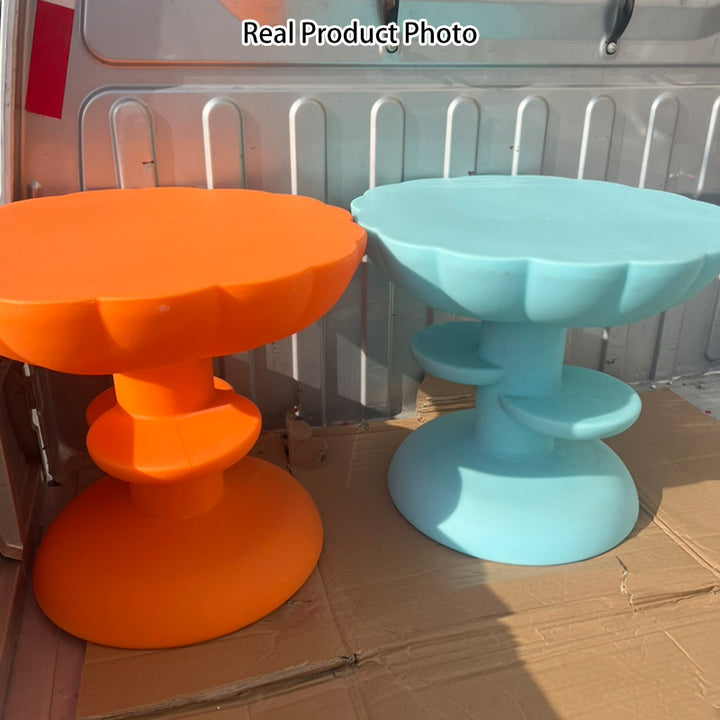 Modern Minimalist PE Flower Cloud End Table 3-Tier For Living Room
