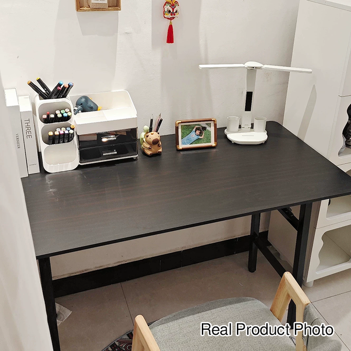 Bureaux rectangulaires en MDF acier de simplicité moderne pliables pour bureau à domicile 