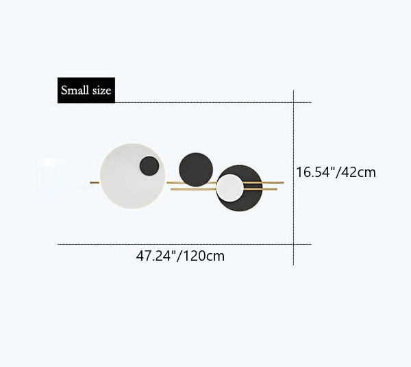 Modern Minimalist Round Iron Faux Leather LED Decorative Wall Mural Lamp for Living Room