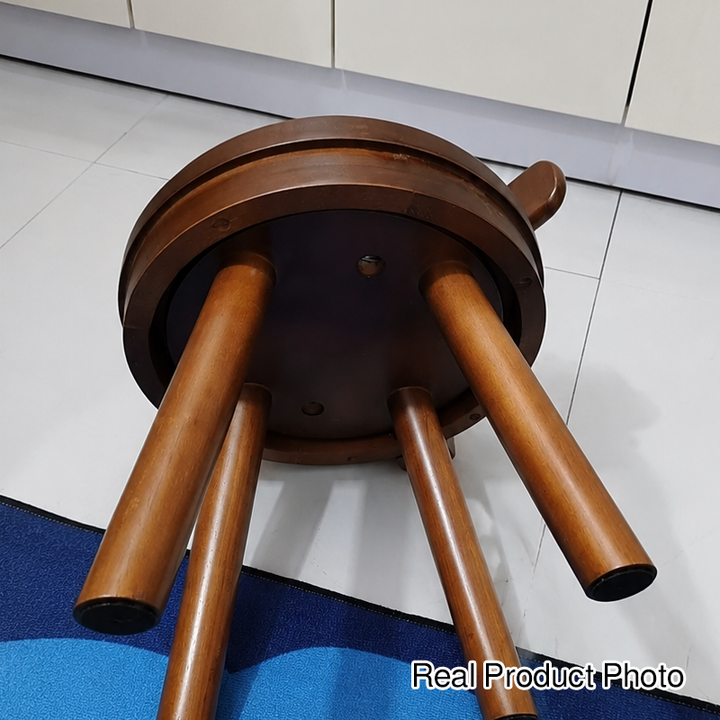 Moderner minimalistischer drehbarer Kinderstuhl mit runder Rückenlehne aus Gummibaumholz und Sperrholz für das Wohnzimmer 