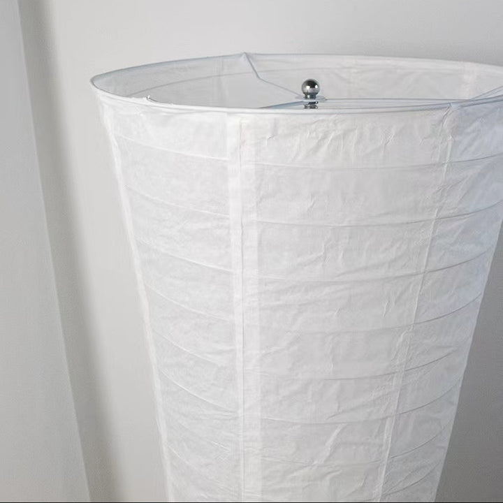 Lámpara de pie contemporánea nórdica de papel con columna cúbica de 2 luces para dormitorio 