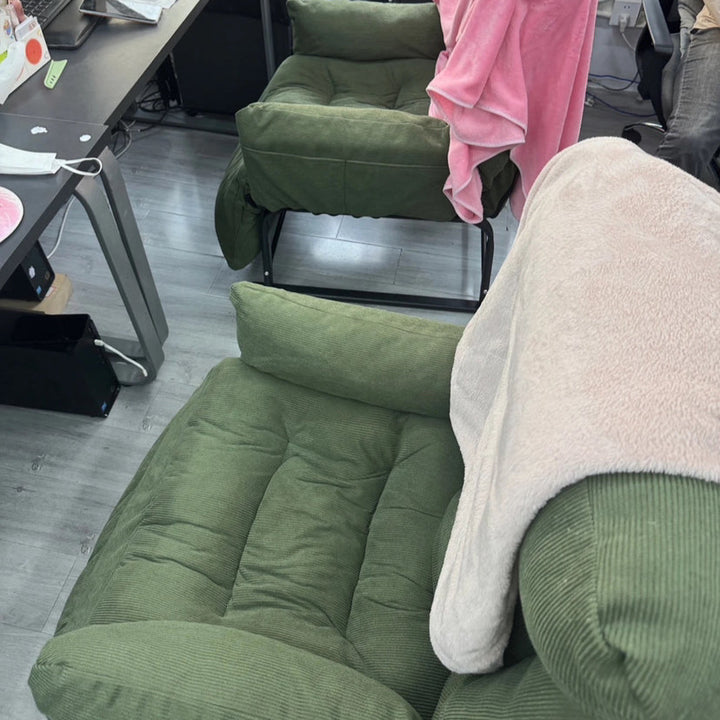 Simplicité Moderne Repose-pieds Carré en Velours Côtelé Coton Éponge Fer Acier au Carbone Réglable Pour Chambre 