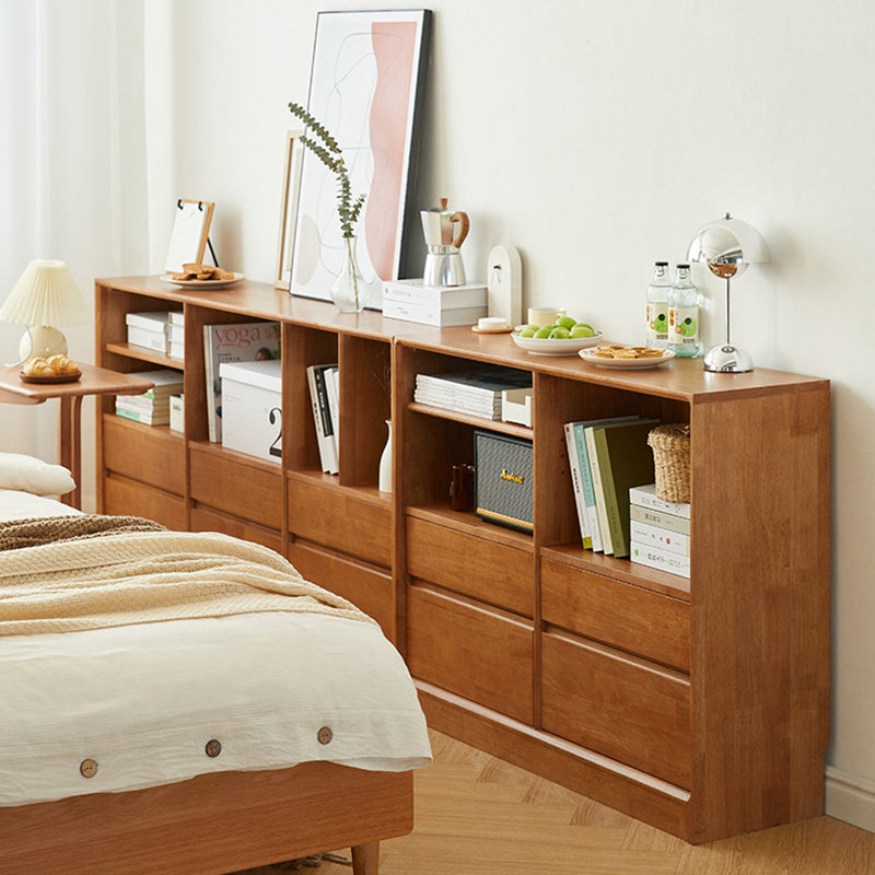 Moderno Minimalista Gabinete de Almacenamiento Rectangular de Madera Maciza y Contrachapado Con 4/6 Cajones Para Sala de Estar 