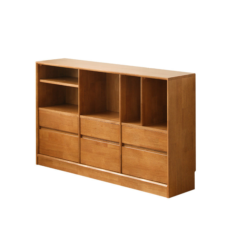 Moderno Minimalista Gabinete de Almacenamiento Rectangular de Madera Maciza y Contrachapado Con 4/6 Cajones Para Sala de Estar 