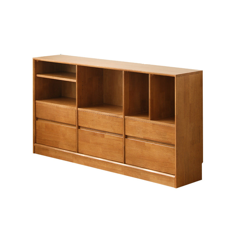 Moderno Minimalista Gabinete de Almacenamiento Rectangular de Madera Maciza y Contrachapado Con 4/6 Cajones Para Sala de Estar 