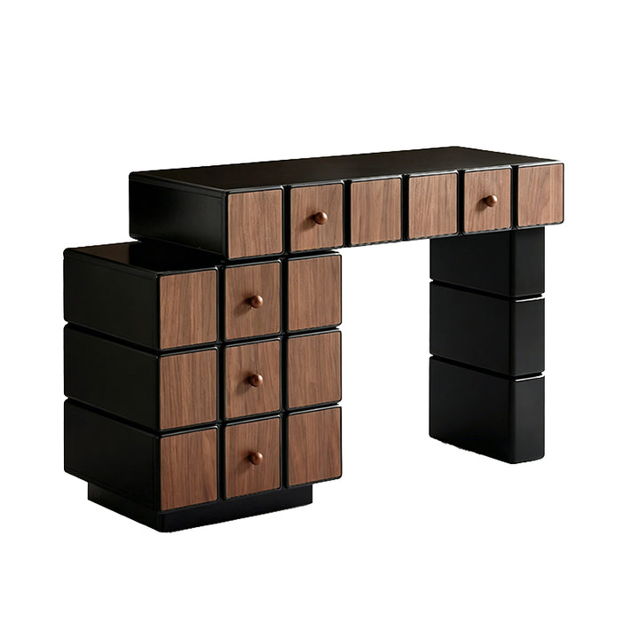 Nordic Makeup Vanity Desk With 5 Drawers Storage - Extendable MDF Dressing Table For Bedroom