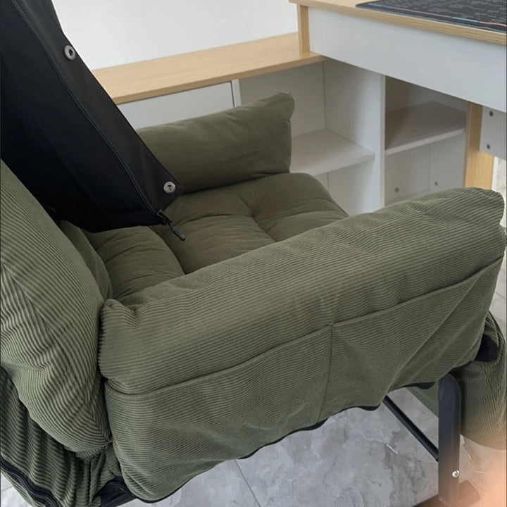 Simplicité Moderne Repose-pieds Carré en Velours Côtelé Coton Éponge Fer Acier au Carbone Réglable Pour Chambre 