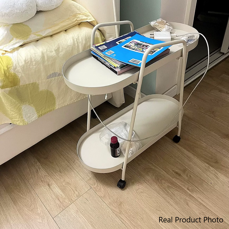 Moderner minimalistischer langer ovaler Eisen-Entfernungstisch, 2-stufig für das Wohnzimmer 