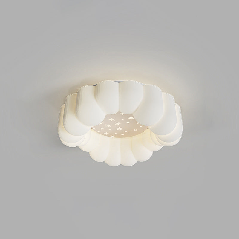 Zeitgenössische nordische Wolken-Stern-runde Eisen-ABS LED-Unterputz-Deckenleuchte für Schlafzimmer 