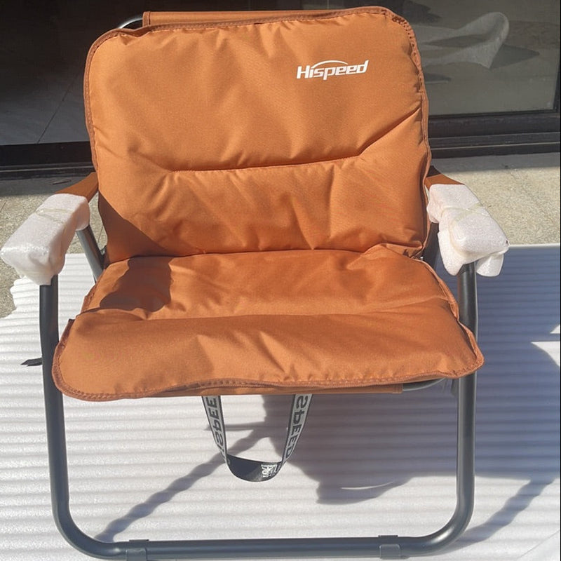 Modern Minimalist Rectangle Outdoor Aluminum Alloy Oxford Fabric Cotton Foldable Detachable Camping Chair Backrest Armrest For Garden