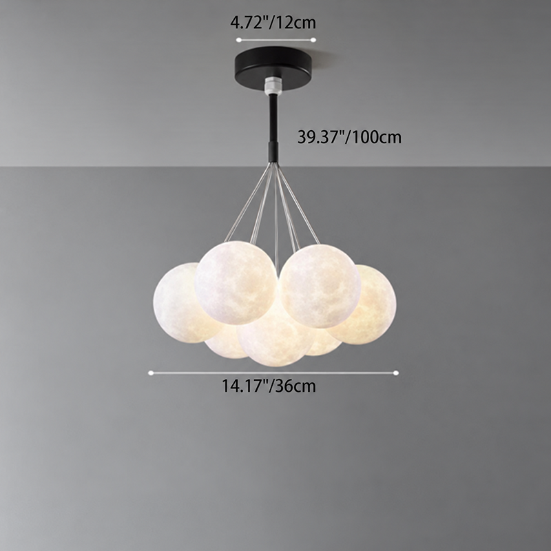 Contemporary Creative Branch Bubbles Iron Resin 7/13-Light Chandelier For Living Room