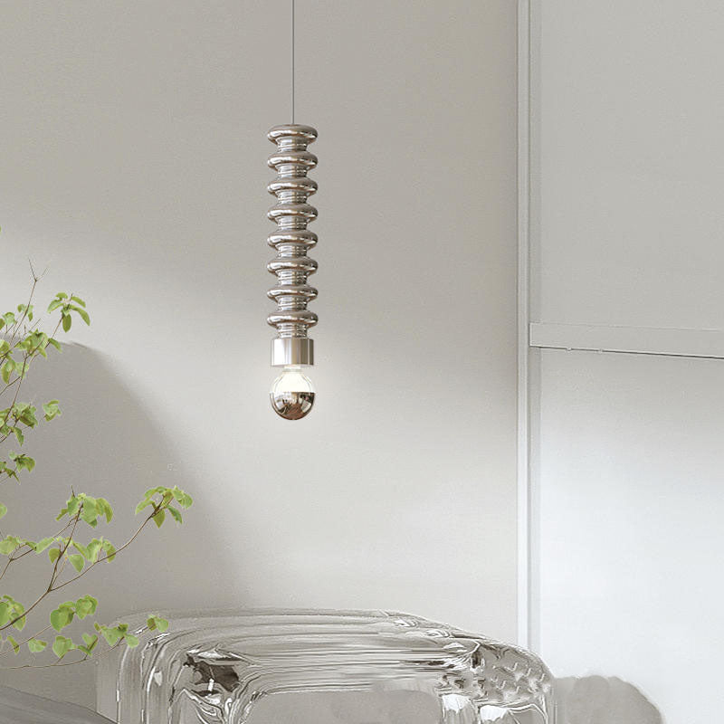 Moderne Eisenkürbisform 1-Licht Pendelleuchte 