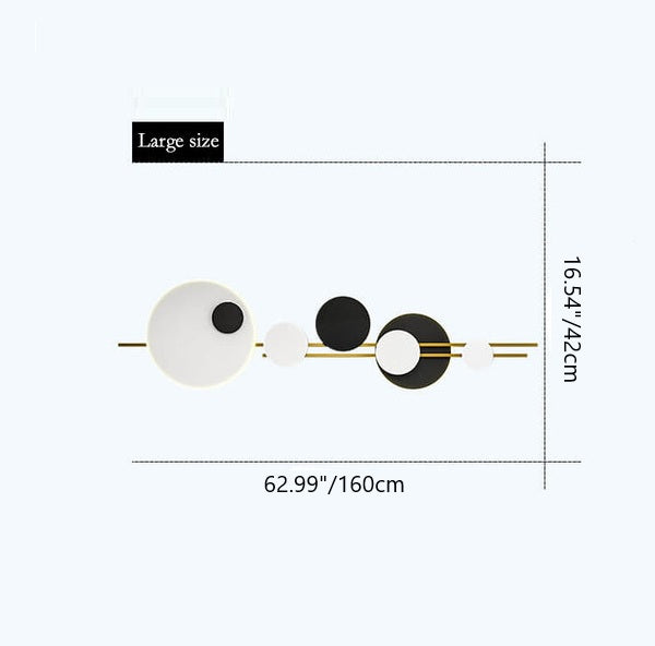 Modern Minimalist Round Iron Faux Leather LED Decorative Wall Mural Lamp for Living Room