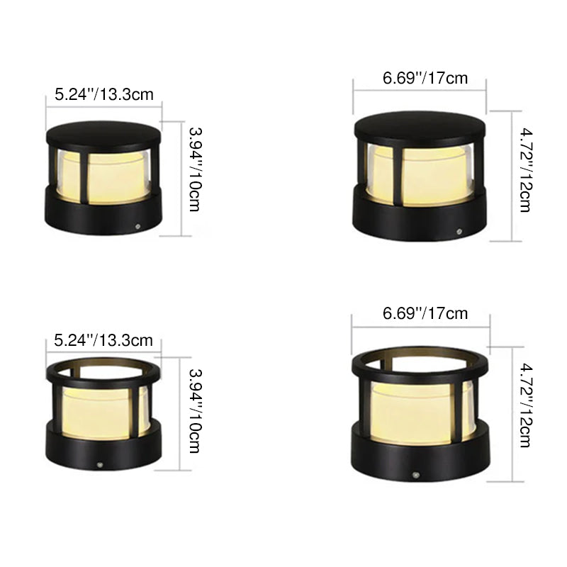 Industrial Waterproof Aluminum Cylinder LED Outdoor Lawn Landscape Light