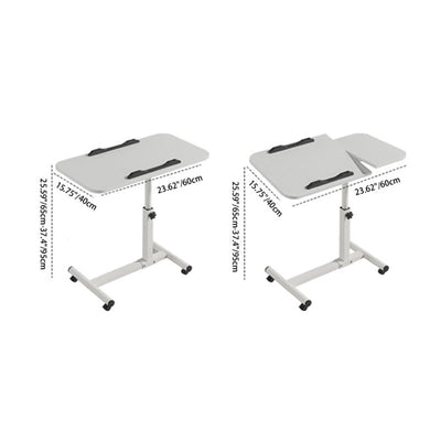 Table d'appoint rectangulaire moderne minimaliste en plaque de densité pliable et relevable avec cadre en acier pour salon 