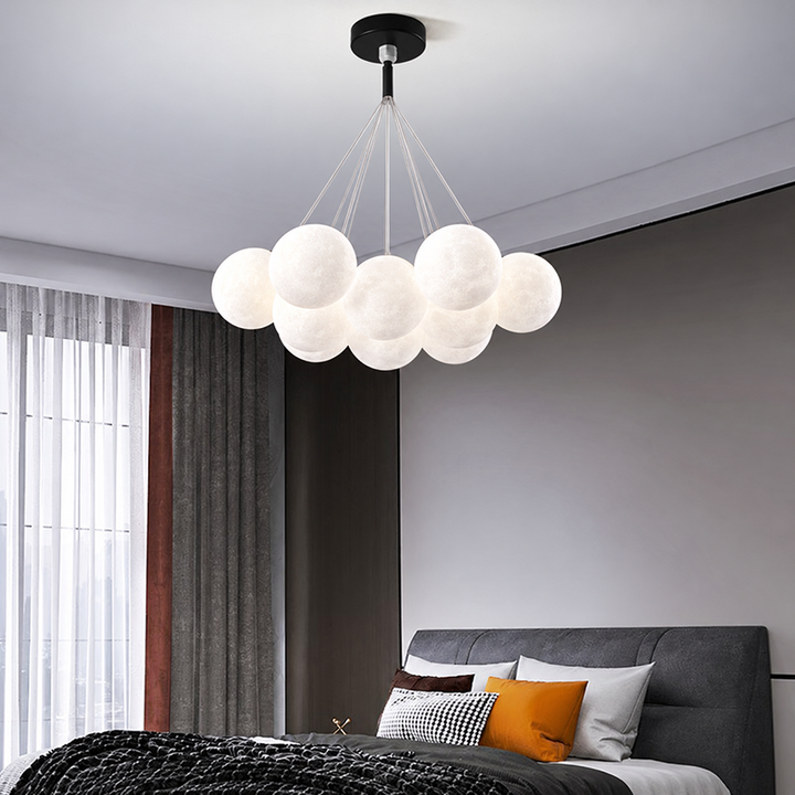 Contemporary Creative Branch Bubbles Iron Resin 7/13-Light Chandelier For Living Room