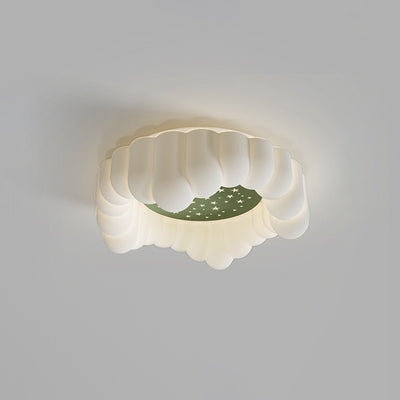 Zeitgenössische nordische Wolken-Stern-runde Eisen-ABS LED-Unterputz-Deckenleuchte für Schlafzimmer 