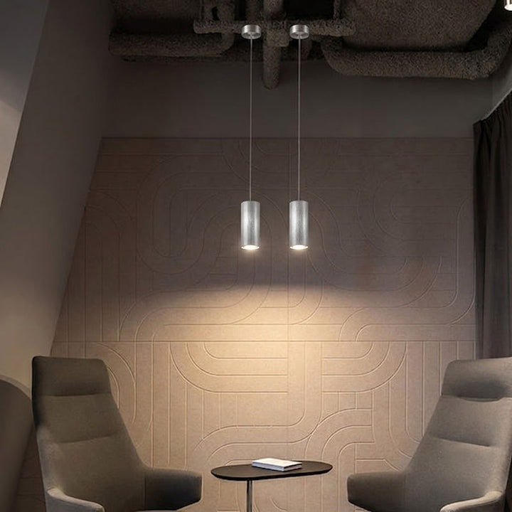 Aluminium LED Zylinderleuchte - Pendelleuchte Spotlicht für Bar Kunst &amp; Heimdekoration &amp; Wohnzimmer 