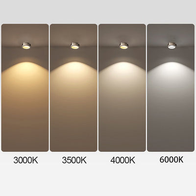 Moderner minimalistischer runder Strahler, verstellbare LED-Deckenleuchte 