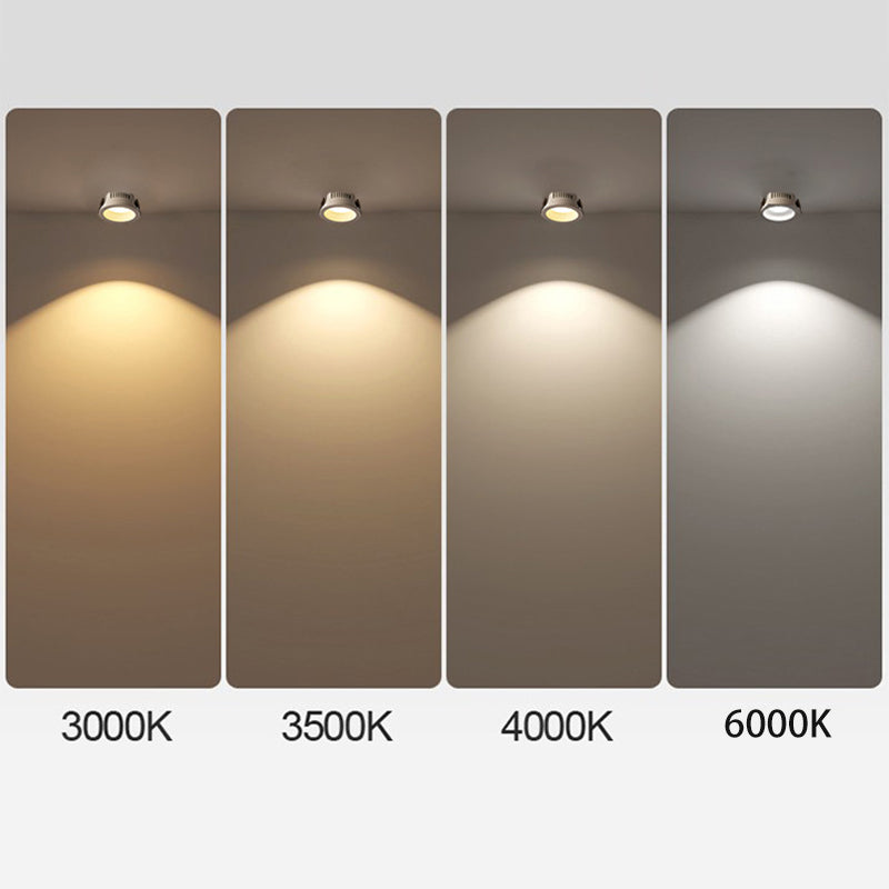 Moderner minimalistischer runder Strahler, verstellbare LED-Deckenleuchte 