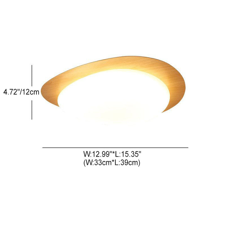 Nordic Eisen Holzmaserung Kiesel LED Deckenleuchte mit bündigem Abschluss 