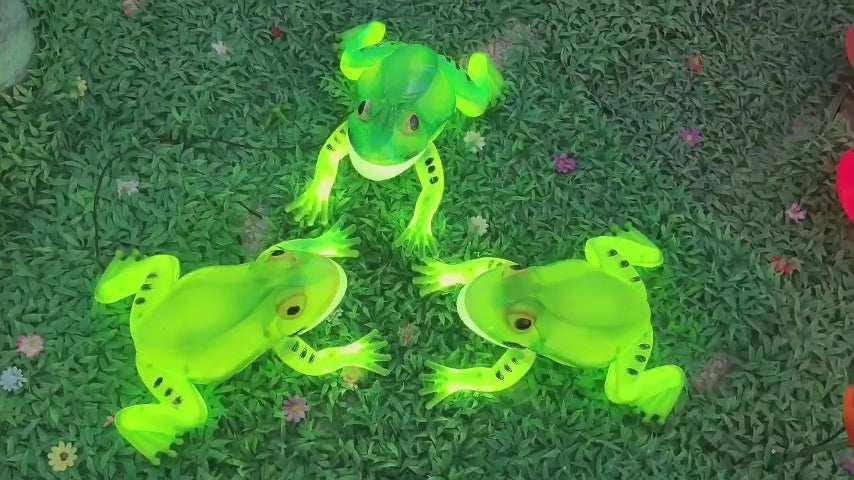 Art Deco Waterproof Animated Frog LED Outdoor Light - Moving Mouth &amp; Sound For Outdoor Patio Landscape Decor