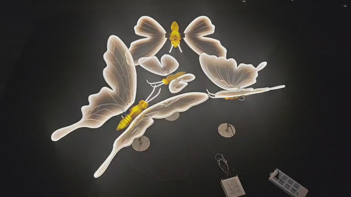Contemporary Creative Waterproof ABS Animated Butterfly LED Outdoor Landscape Stake Light For Garden