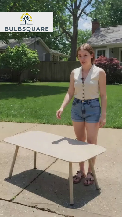 Modern Minimalist Rectangular Outdoor Table - Aluminum Coffee Table For Garden & Balcony