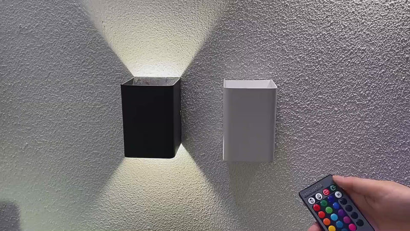 Lámpara Aplique de Pared LED RGB Cuadrado Moderno de Aluminio 