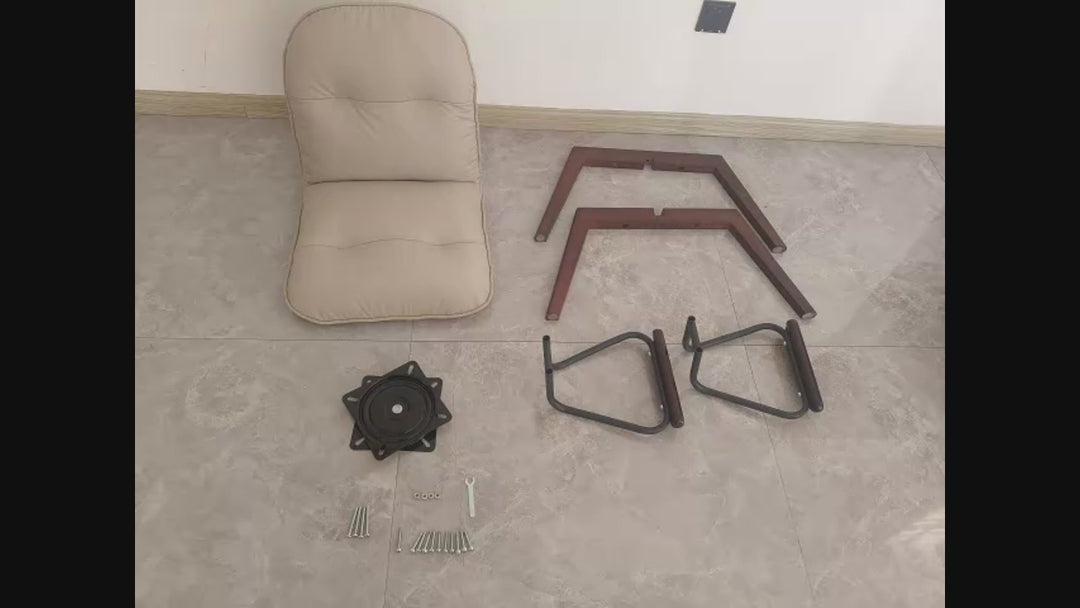 Chaise de bureau pivotante moderne minimaliste en cuir résistant aux rayures et contreplaqué en bois massif à quatre pieds - chaise de bureau avec accoudoirs et dossier pour bureau à domicile 