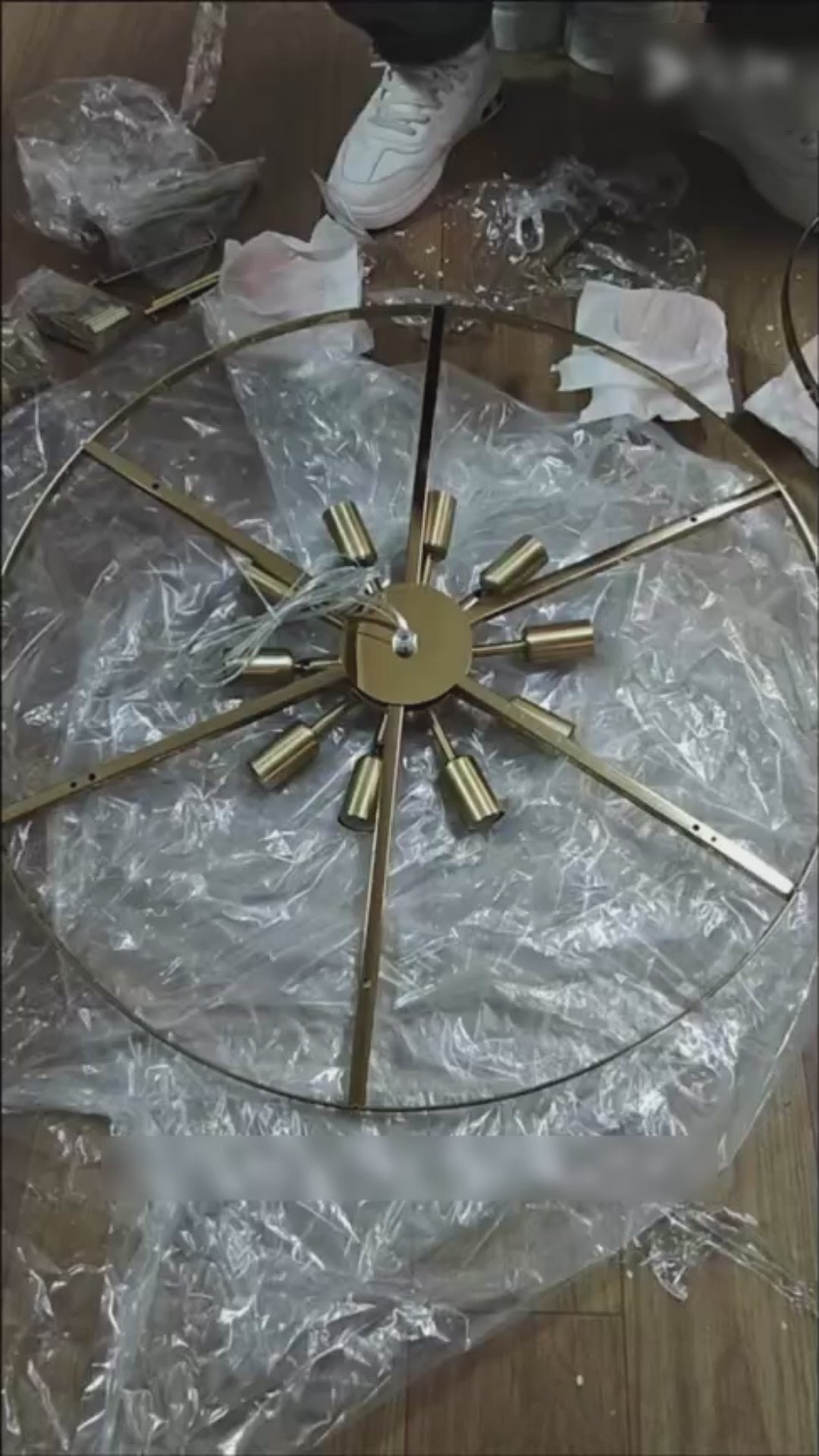 Traditional French Dome Round Circle Iron Glass 8/10 - Light Chandelier For Living Room