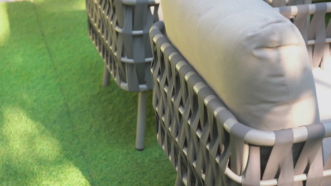 Waterproof Coastal-Inspired Aluminum Outdoor Sofa - 1/2/3-Seater For Garden &amp; Balcony