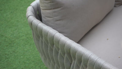 Contemporary Scandinavian Outdoor Rope Weave Sofa - 1/2/3 Seater For Balcony & Outdoor Patio