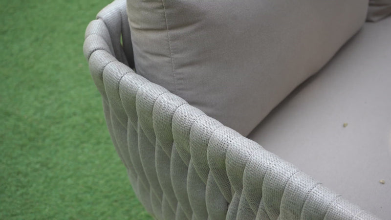 Contemporary Scandinavian Outdoor Rope Weave Sofa - 1/2/3 Seater For Balcony & Outdoor Patio