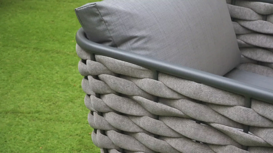 Traditionelles chinesisches Outdoor-Seilwebsofa - 1/2/3-Sitzer für Balkon &amp; Außenbereich 