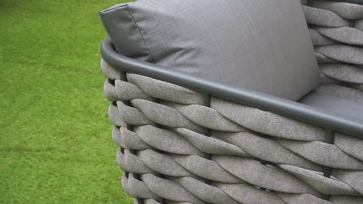 Traditionelles chinesisches Outdoor-Seilwebsofa - 1/2/3-Sitzer für Balkon &amp; Außenbereich 