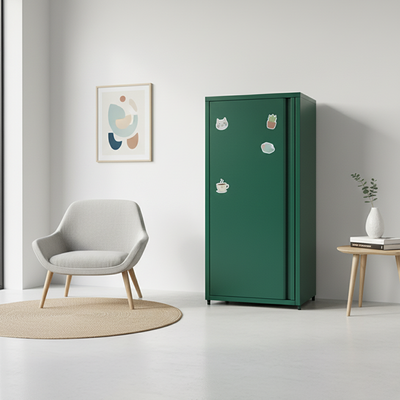 Modern Minimalist Rectangular Cold-Rolled Steel Storage Cabinet 3-Tier For Bedroom