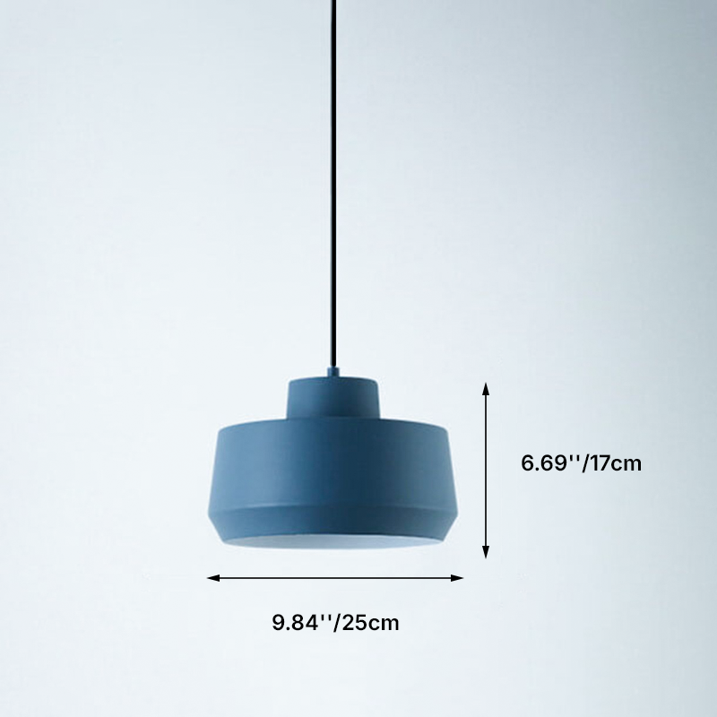 Modern Minimalist Macaron Candy Jar Aluminum Hardware 1-Light Pendant Light For Bedroom