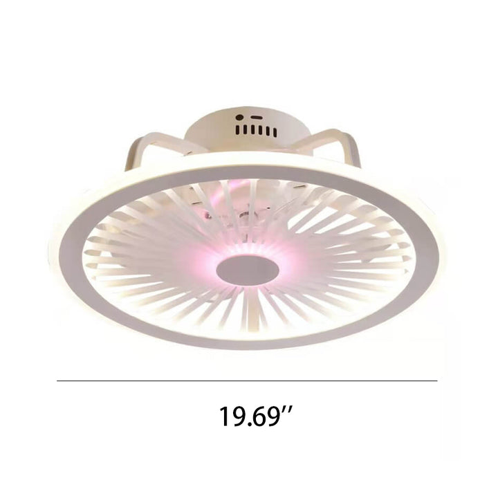 Modern Clear Acrylic LED Flush Mount Ceiling Fan Light