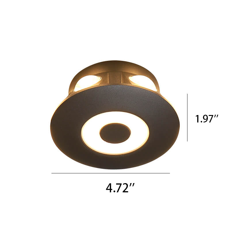 Applique murale LED ronde en aluminium industrielle, rangée de fleurs créative, effet d&