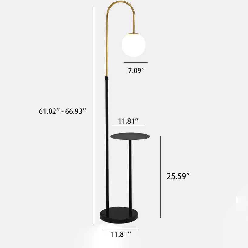 Industrial Iron Creative Shelf 1-Light Standing Floor Lamp