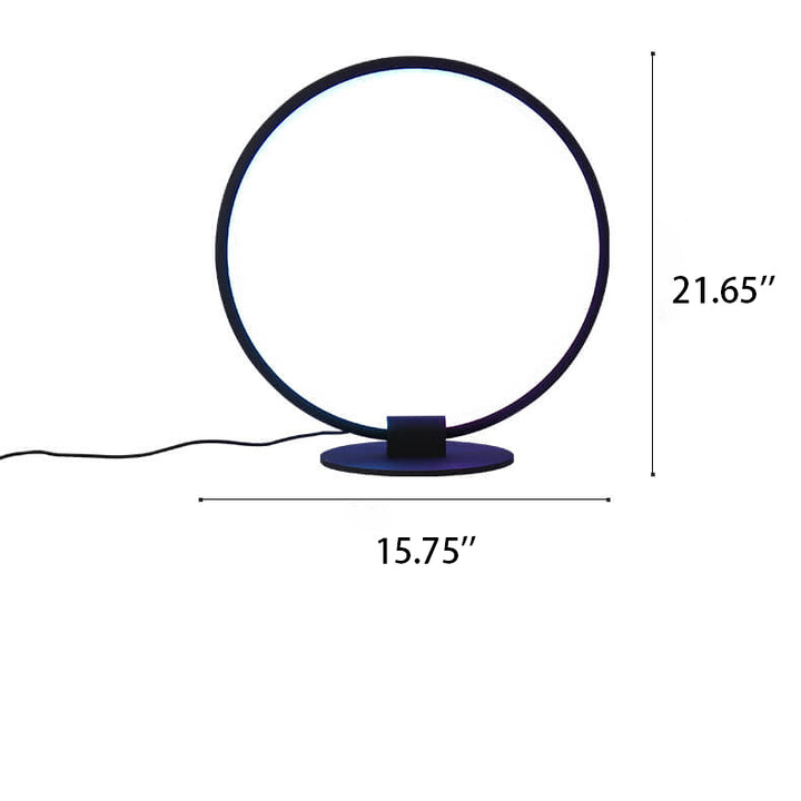 Diseño Moderno de Anillo de Acrílico con Iluminación LED RGB para Lámpara de Mesa 