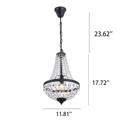 Industrial Iron Crystal Pendant Dekorative 1-Licht-Pendelleuchte 