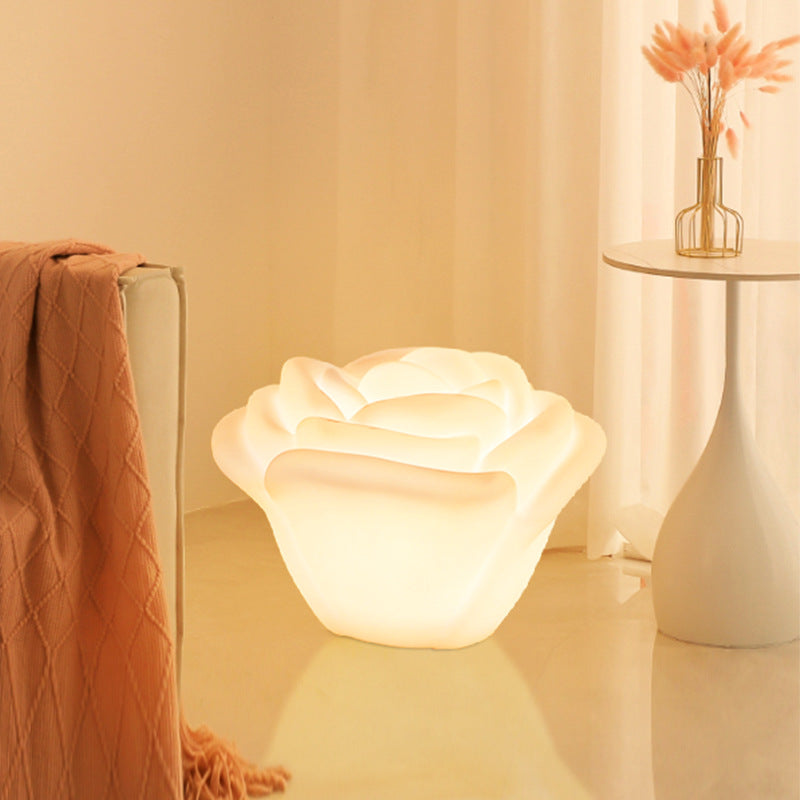 Modern Creative PE Rose Petal LED Remote Control Decorative Floor Lamp