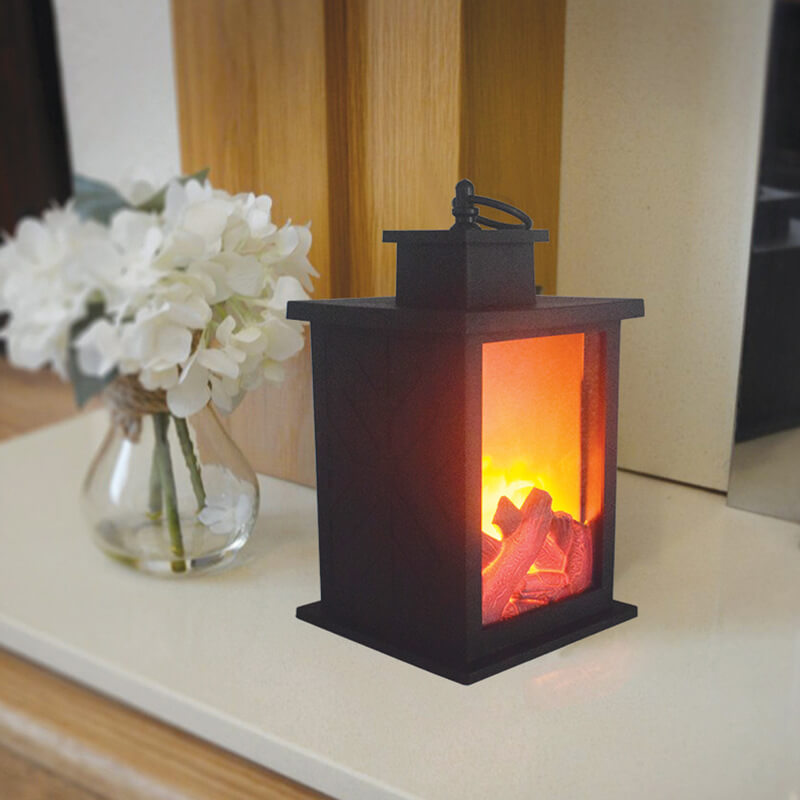 Retro-Kamin Kohlefeuer ABS PP Batterie tragbare LED-Außenleuchten 