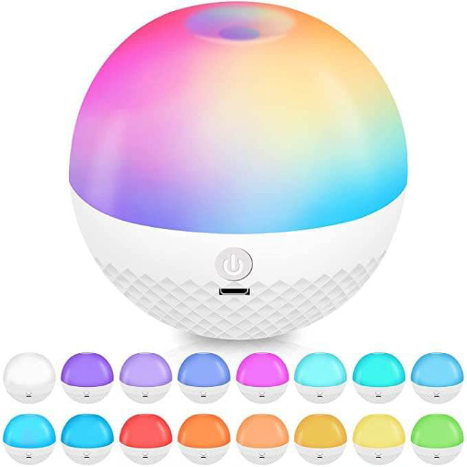 LED Rundkugel-Nachtlicht 16 Farben Fernbedienung Touch Tischlampe 